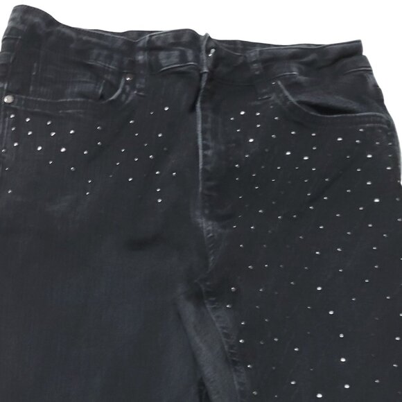 FS Jeans Womens Size 40 Skinny Mid Rise Embellished Black Denim Pants - Picture 4 of 6